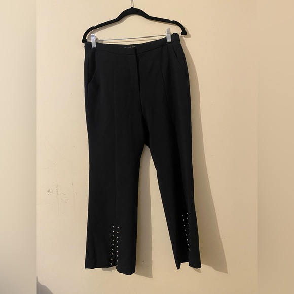 Zara Women’s Black Straight Leg Pants Size US Large - Picture 1 of 9